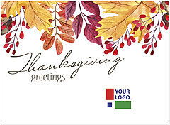 Thanksgiving Greetings Logo Card D1691U-4B